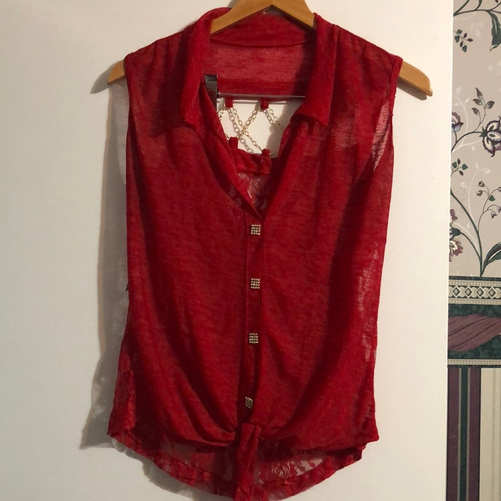 Red tank top